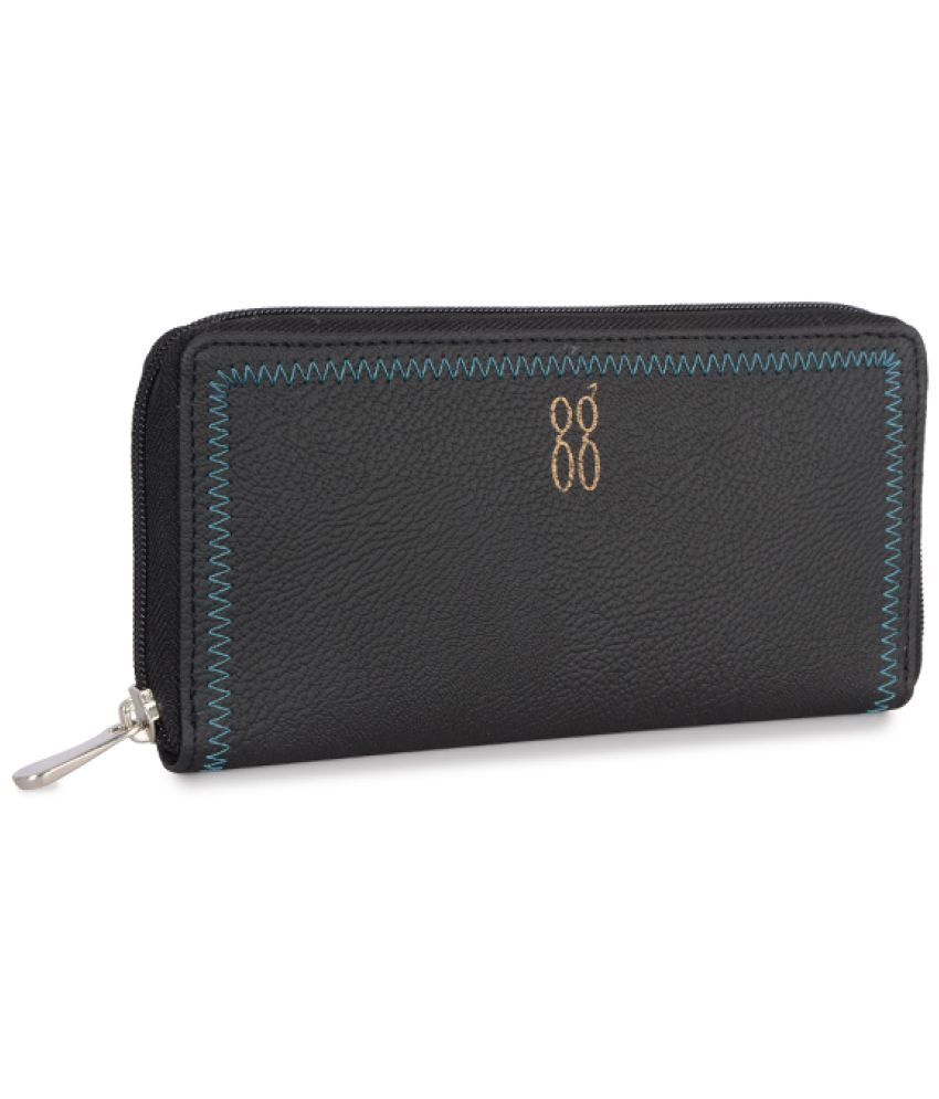     			Baggit PU Black Women's Zip Around Wallet ( Pack of 1 )