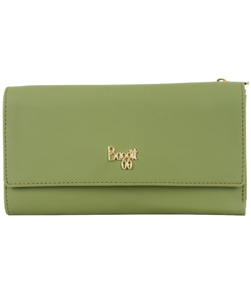     			Baggit PU Green Women's Three fold Wallet ( Pack of 1 )