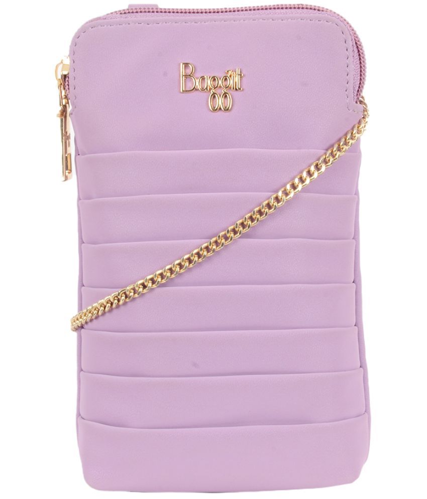     			Baggit Pink PU Sling Bag