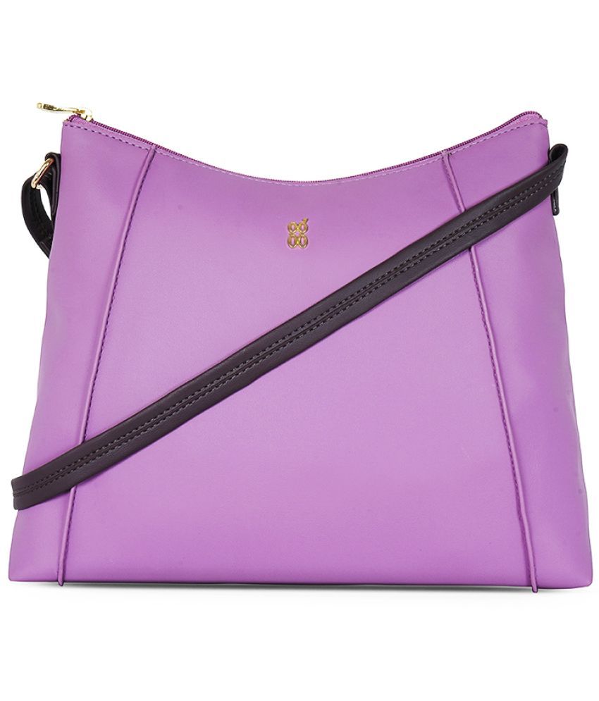     			Baggit Purple PU Hobo Bag