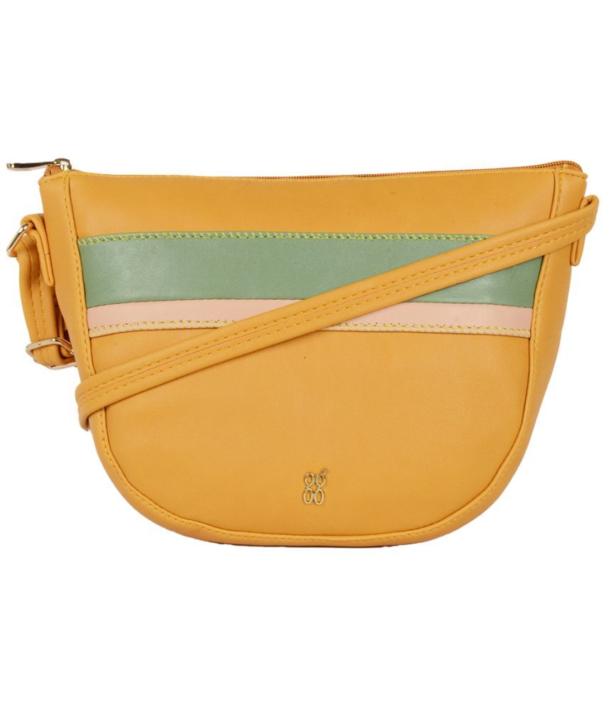     			Baggit Yellow PU Handheld