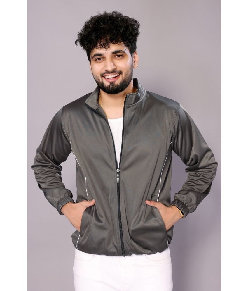     			Estro Polyester Men's Casual Jacket - Grey ( Pack of 1 )