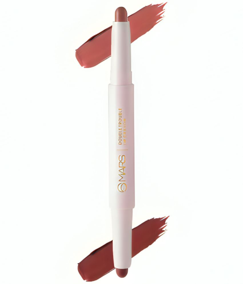     			MARS Double Trouble 2-in-1 Retractable Lip Crayon | Long Lasting Lipstick | Shade-07 (Red-Brownie)