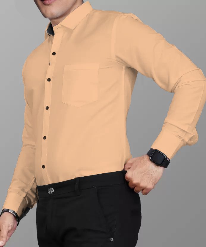     			Supersquad Cotton Blend Regular Fit Full Sleeves Men's Formal Shirt - Cream ( Pack of 1 )