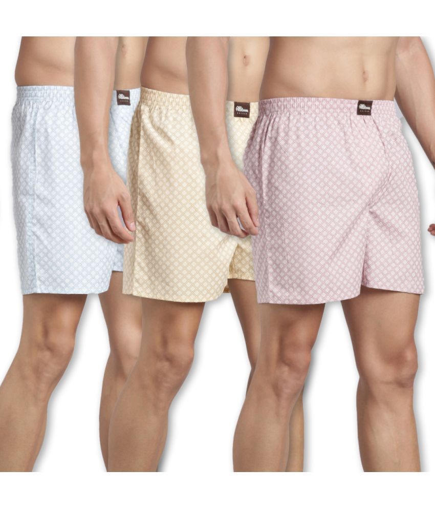     			broon Multicolor BOXER SHORTS Cotton Men's Boxer- ( Pack of 3 )