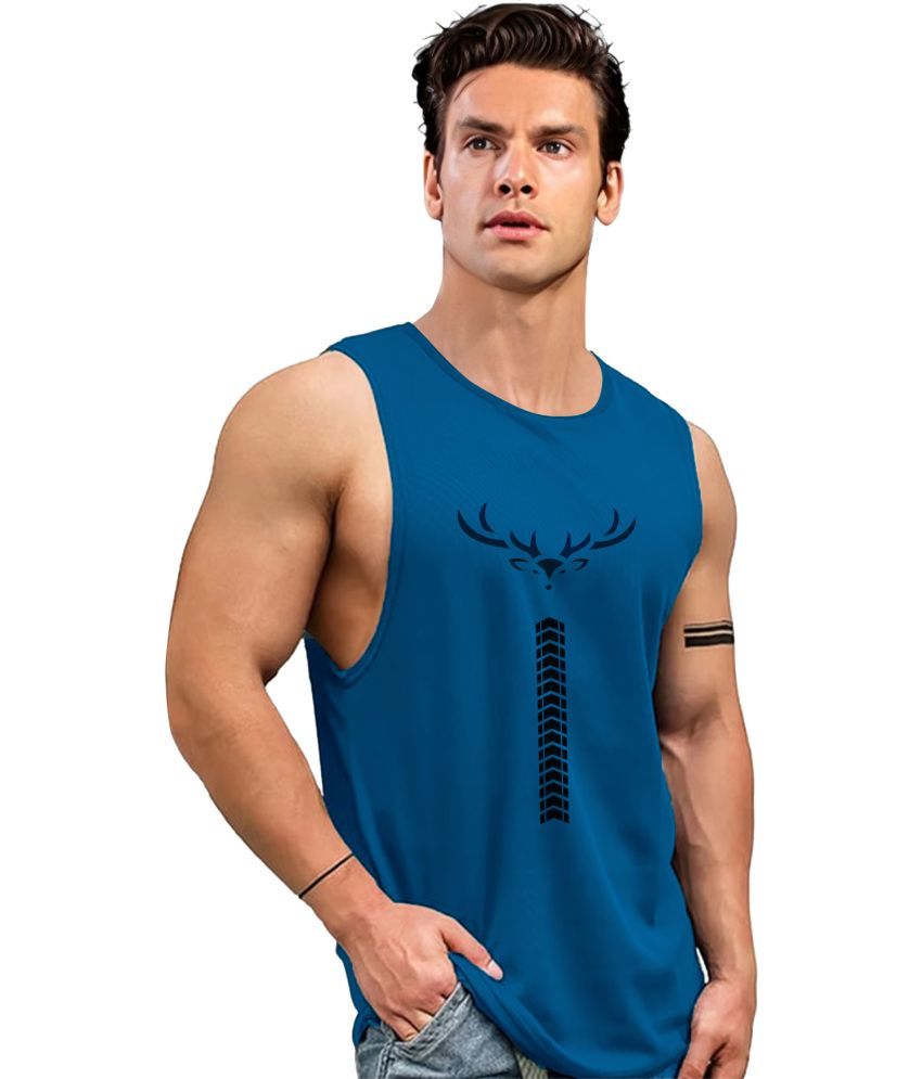     			AUSK Pack of 1 Polyester Gym Vest For Men ( Teal )