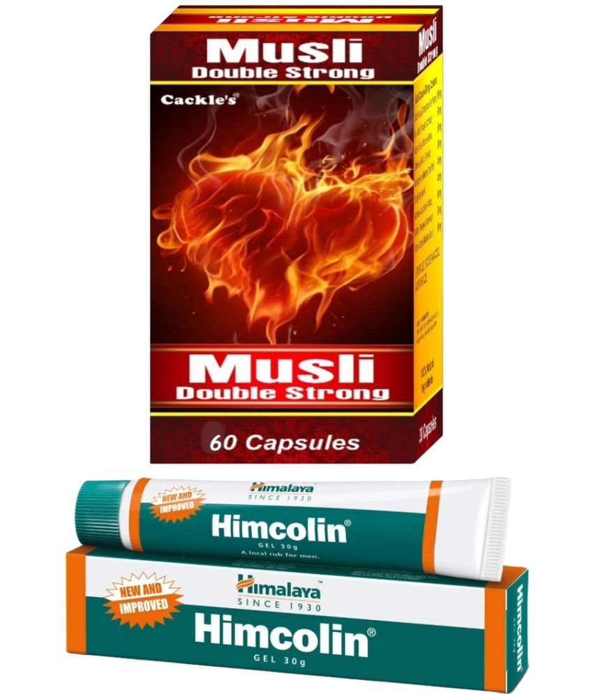     			Ayurvedic Double Strong Musli Capsule 60no.s & Himcolin Gel 30gm Only Use For Men