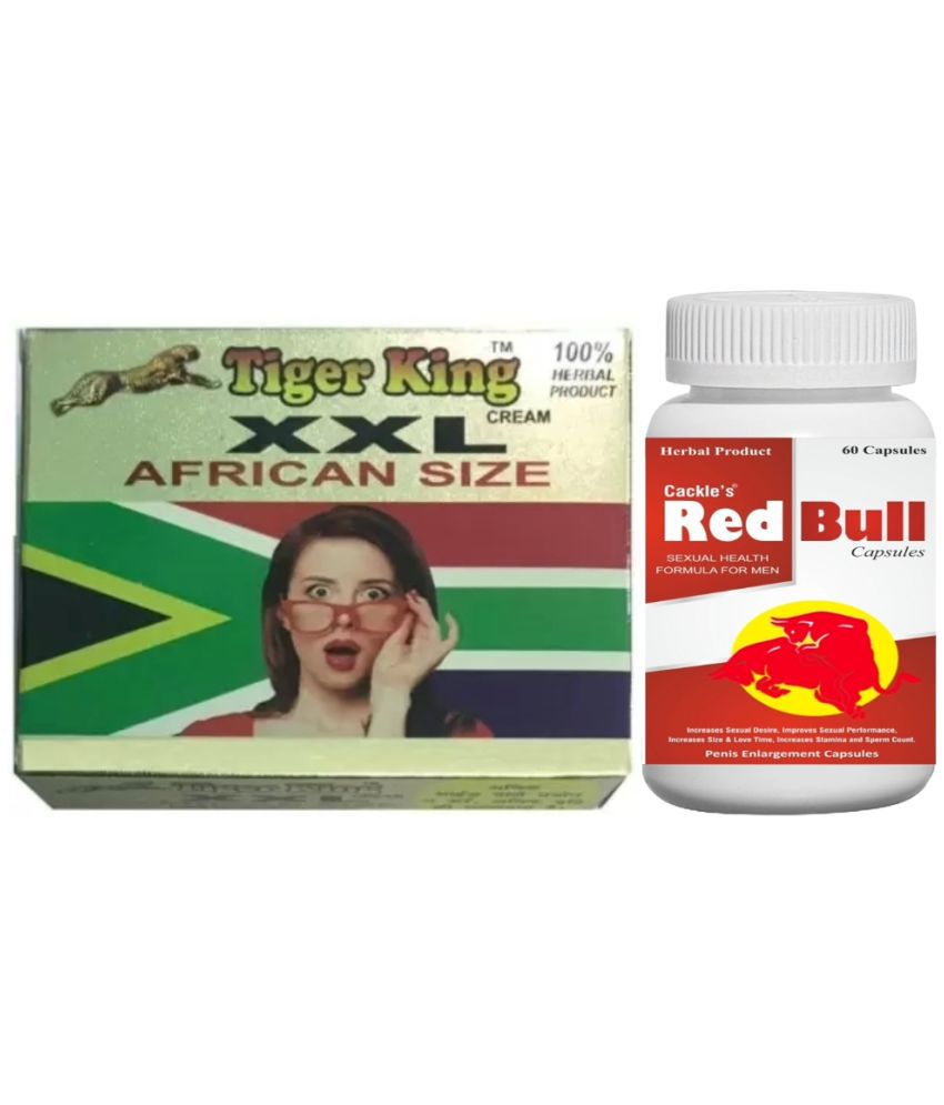     			Ayurvedic Red Bull Capsule 30no.s  & Tiger King XXL Cream 25g Only Use For Men