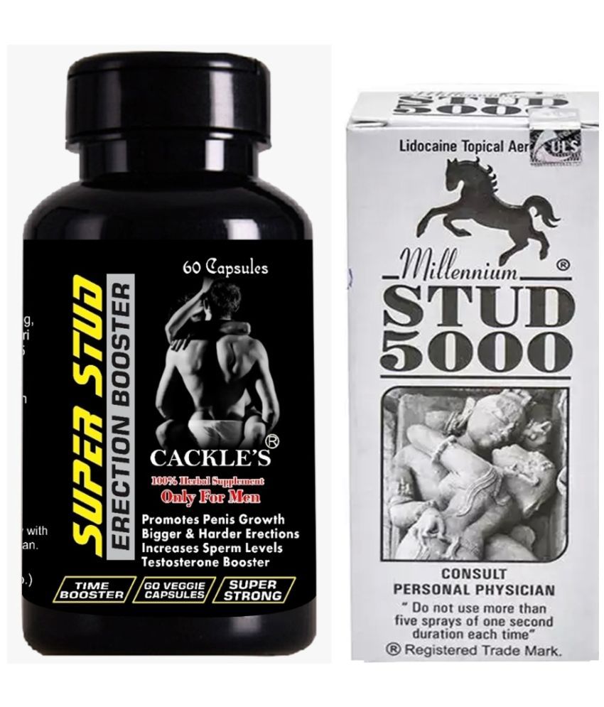     			Ayurvedic Super Stud eraction Booster Capsule 60no.s & Millennium Stud 5000 20g Only Use For Men