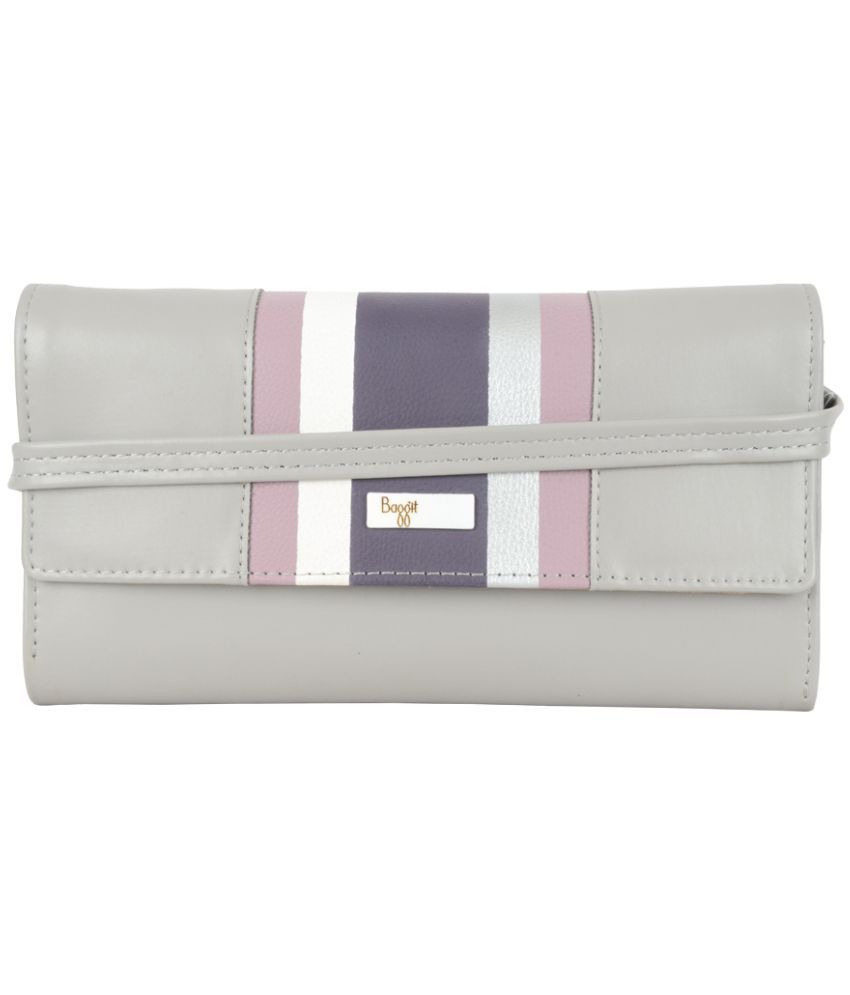     			Baggit PU Gray Women's Regular Wallet ( Pack of 1 )