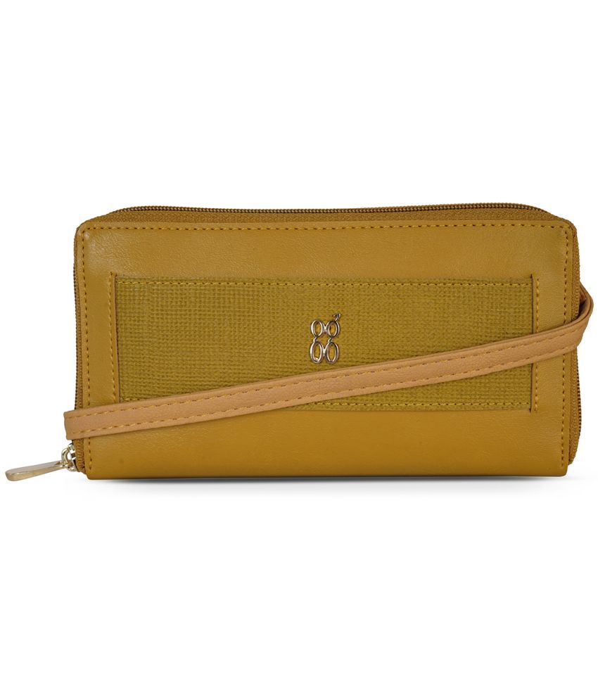     			Baggit PU Yellow Women's Zip Around Wallet ( Pack of 1 )