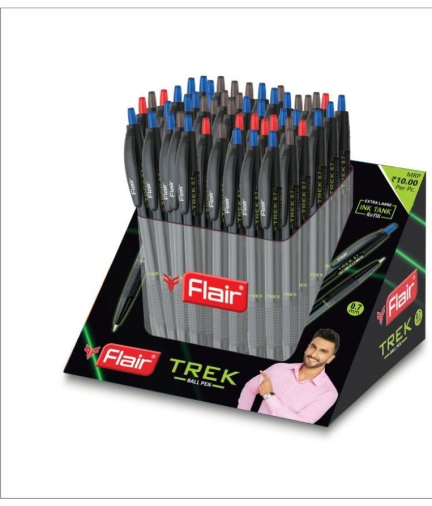     			Flair Trek Blue Ball Pen Pack of 50 - Mixed Color