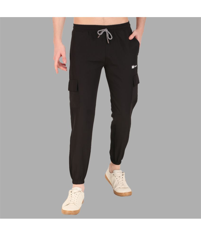     			IDASS Black Nylon Men's Joggers ( Pack of 1 )