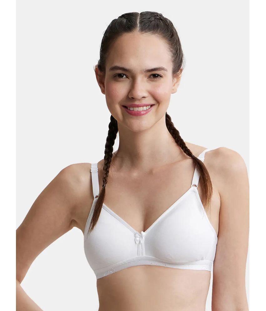     			Jockey 1581 Wirefree Non Padded Super Combed Cotton Beginners Bra - White