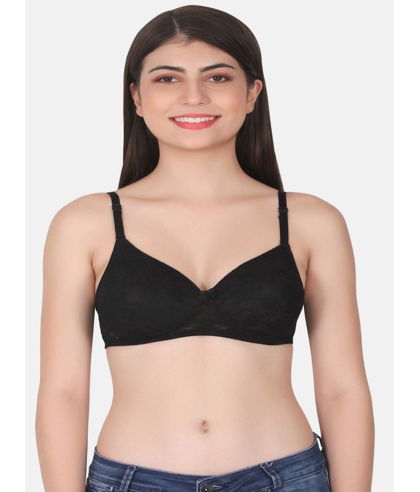     			LACYLUXE Net Women's T-Shirt Bra ( Black )