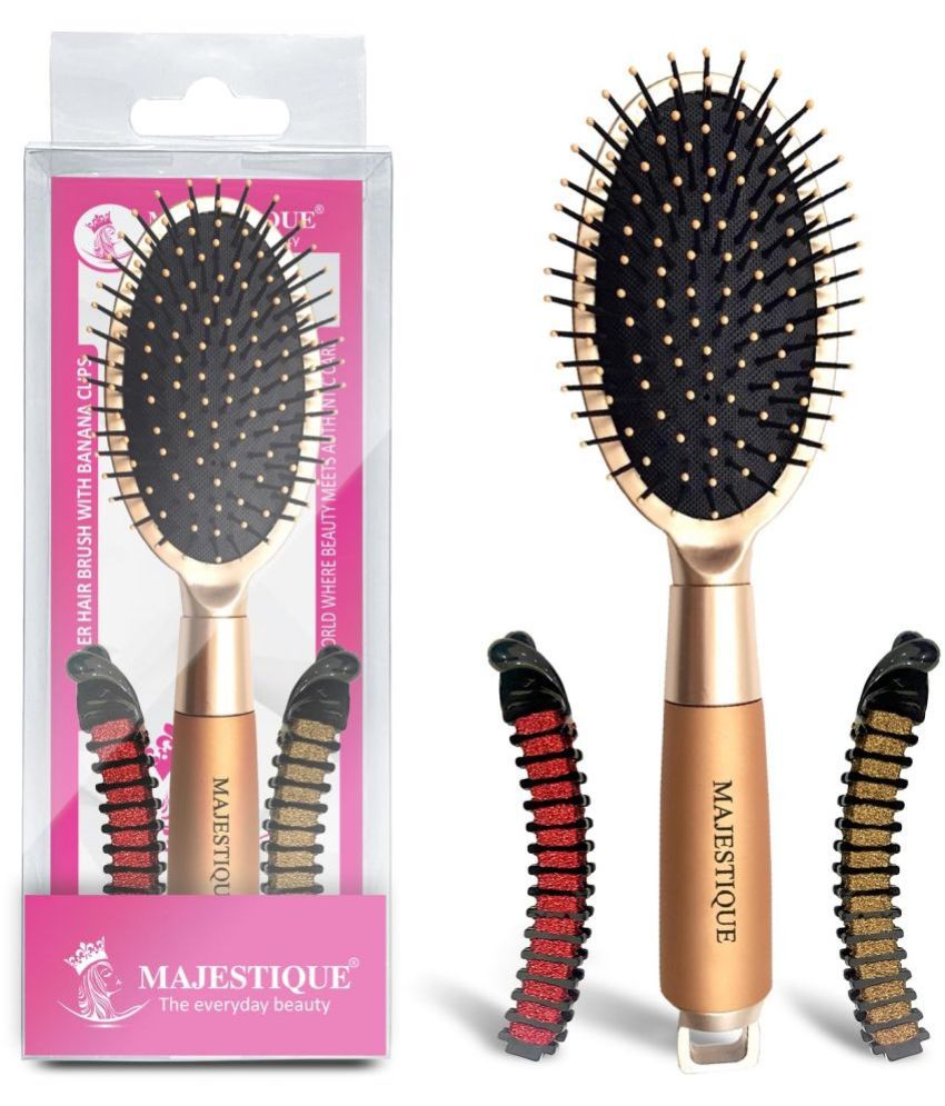     			MAJESTIQUE Paddle Brush For All Hair Types ( Pack of 3 )