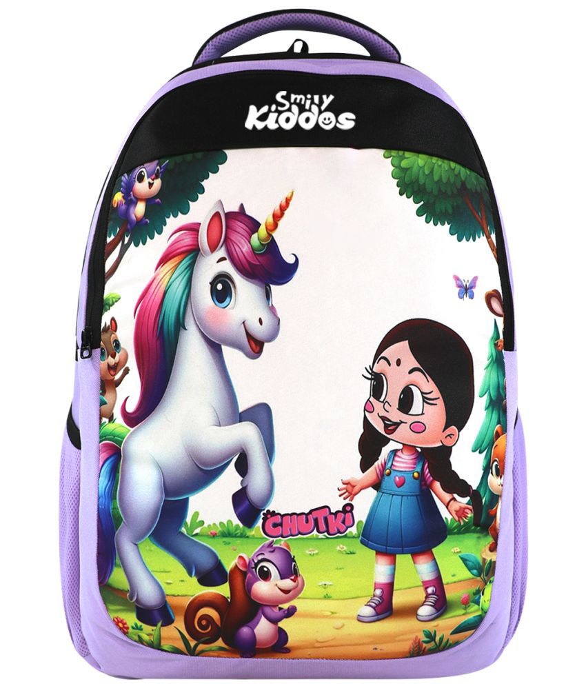     			Smily  kiddos 22 Ltrs Purple Polyester College Bag