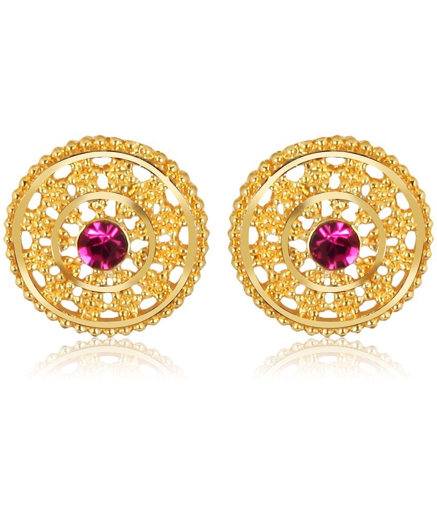     			VIVASTRI Golden Stud Earrings ( Pack of 1 )