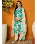 Vaamsi Rayon Printed Kurti With Pants Women's Stitched Salwar Suit - White ( Pack of 1 )