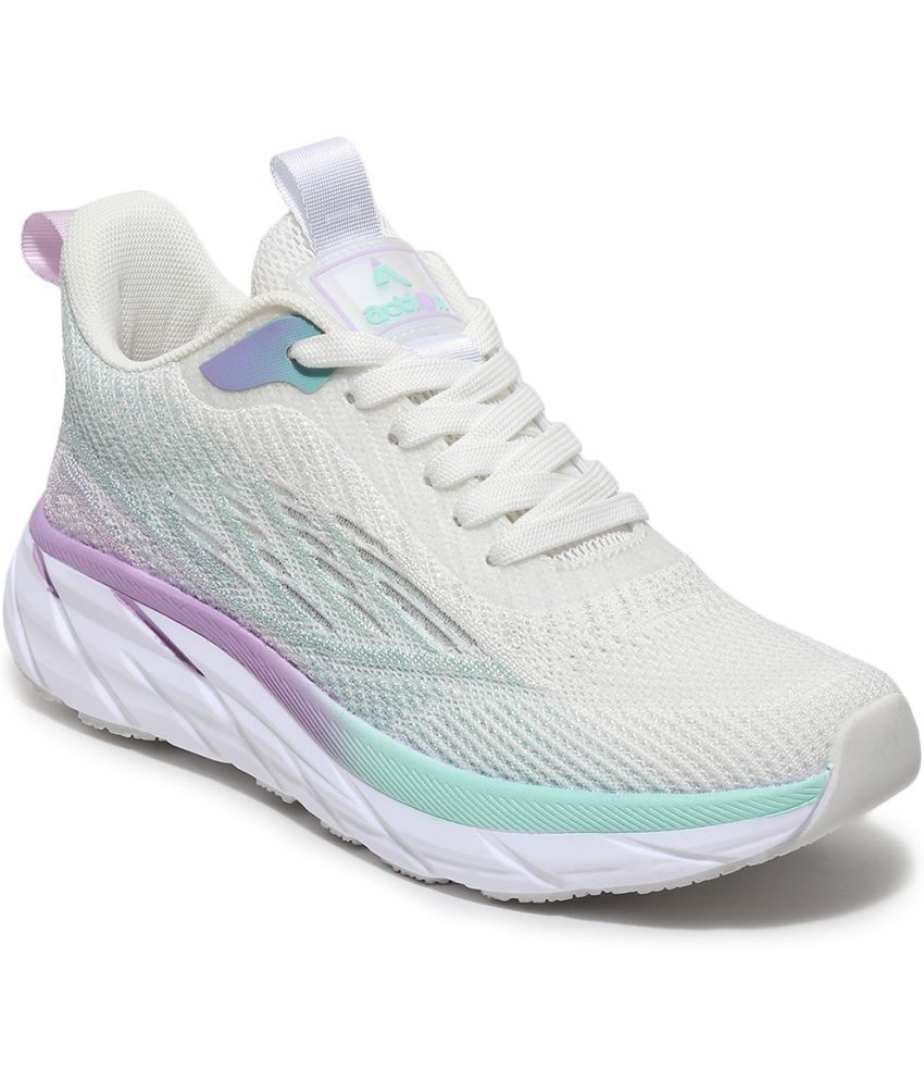     			Action - White Women's Running Shoes