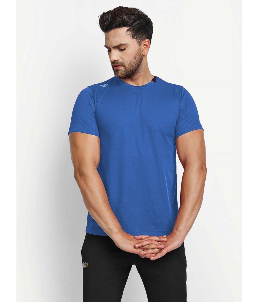     			Dida Sportswear Blue Polyester Regular Fit Men's Sports T-Shirt ( Pack of 1 )