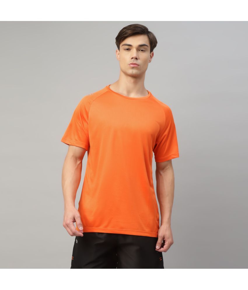     			Dida Sportswear Orange Polyester Regular Fit Men's Sports T-Shirt ( Pack of 1 )