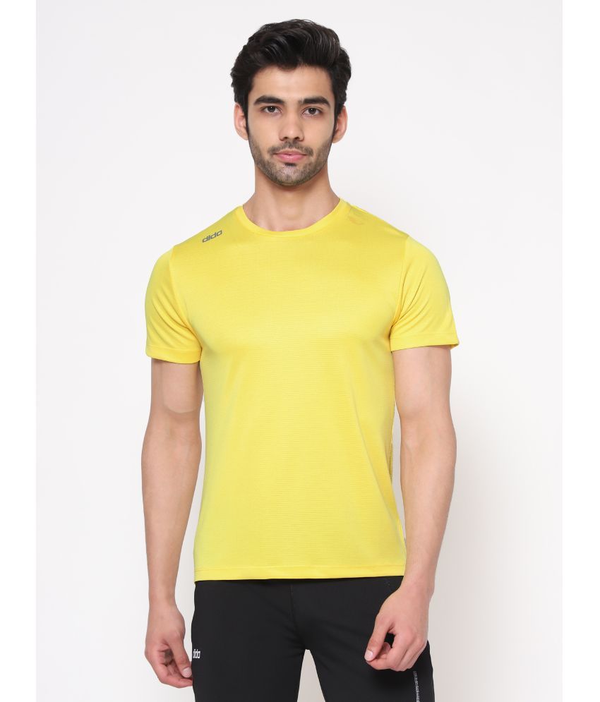     			Dida Sportswear Yellow Polyester Regular Fit Men's Sports T-Shirt ( Pack of 1 )