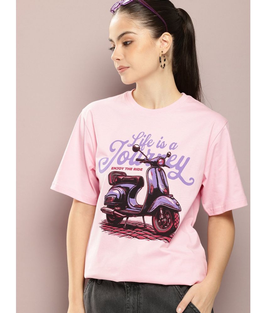     			Dillinger Pink Cotton Women's T-Shirt ( Pack of 1 )