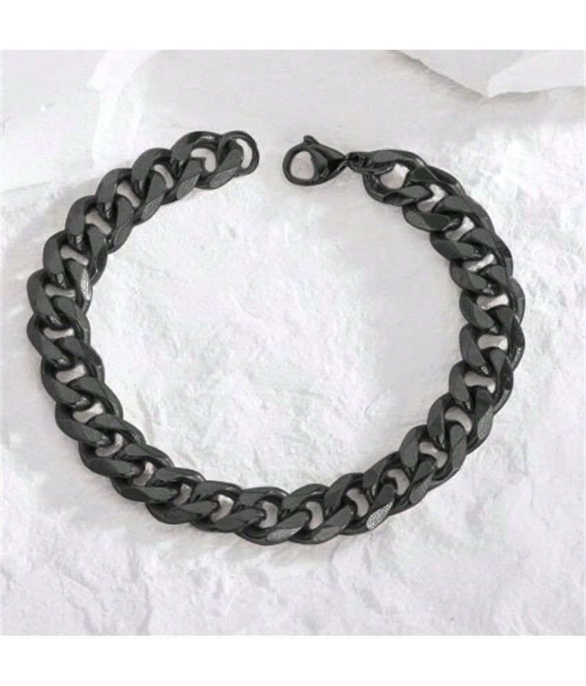     			FASHION FRILL Black Bracelet ( Pack of 1 )