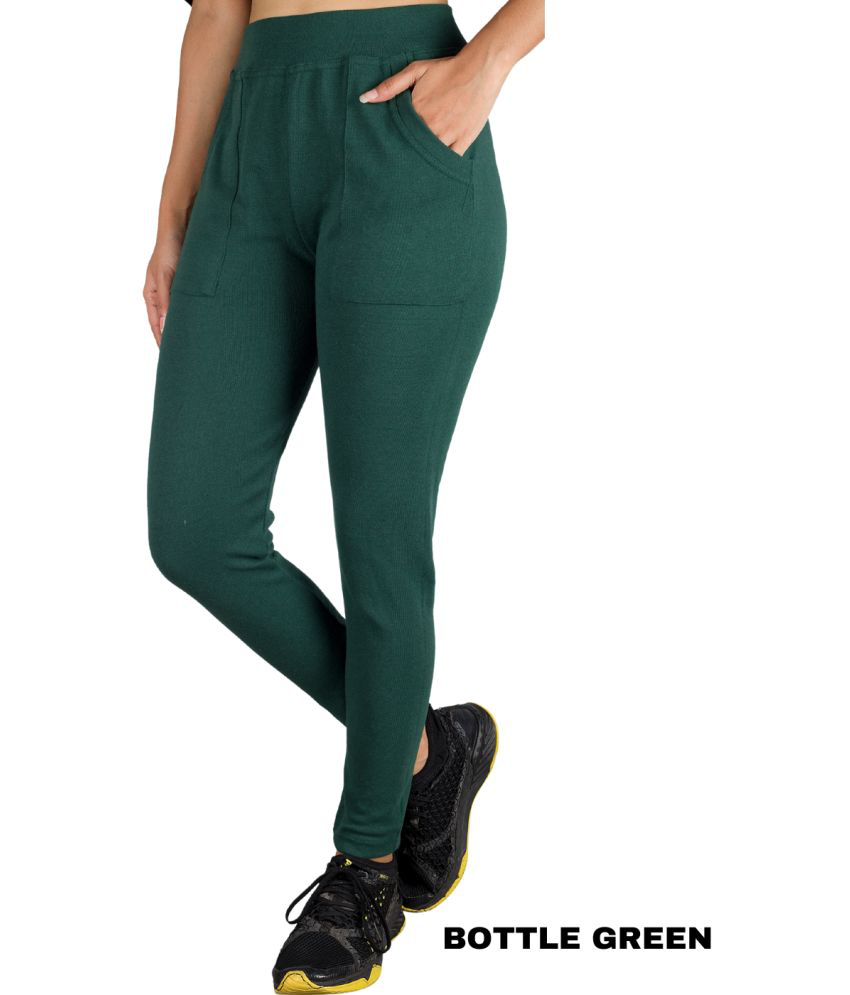     			KARARO JEGGINGS - Cotton Blend Skinny Fit Green Women's Jeggings ( Pack of 1 )