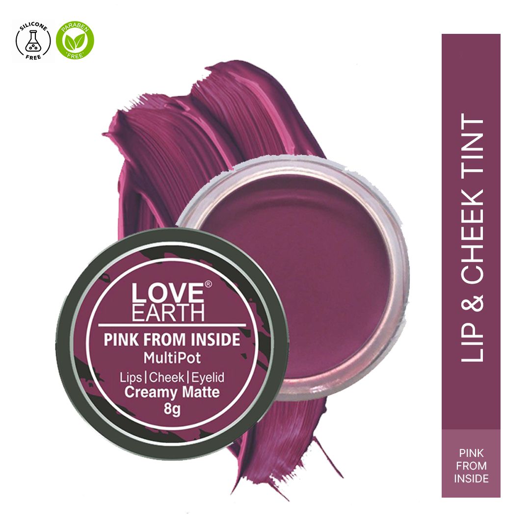     			LOVE EARTH Pink Matte Lipstick 8 GRM