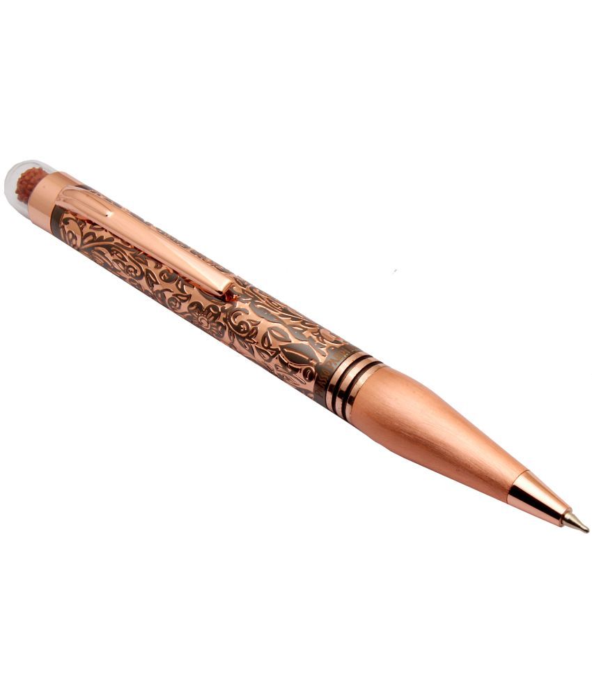     			Srpc Rudraksha Rose Gold Metal Body Ballpoint Pen With Blue Refill