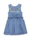 Under Fourteen Only Cotton Cut Out Dress For Girls ( Pack of 1 , Blue )