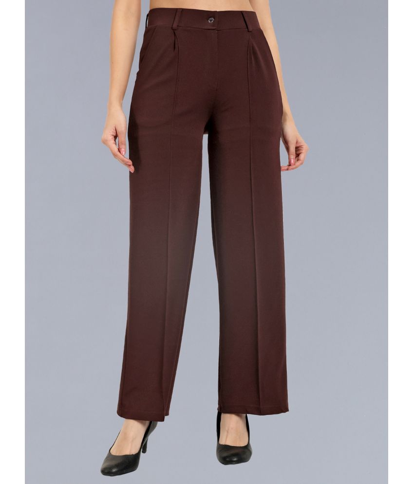     			Anjir Coffee Polyester Wide Leg Women's Formal Pants ( Pack of 1 )