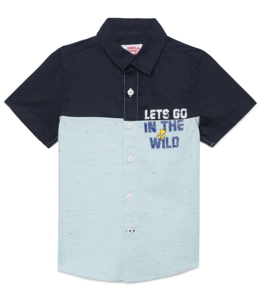     			BOYS COTTON COLOR BLOCKED REGULAR FIT SHIRT