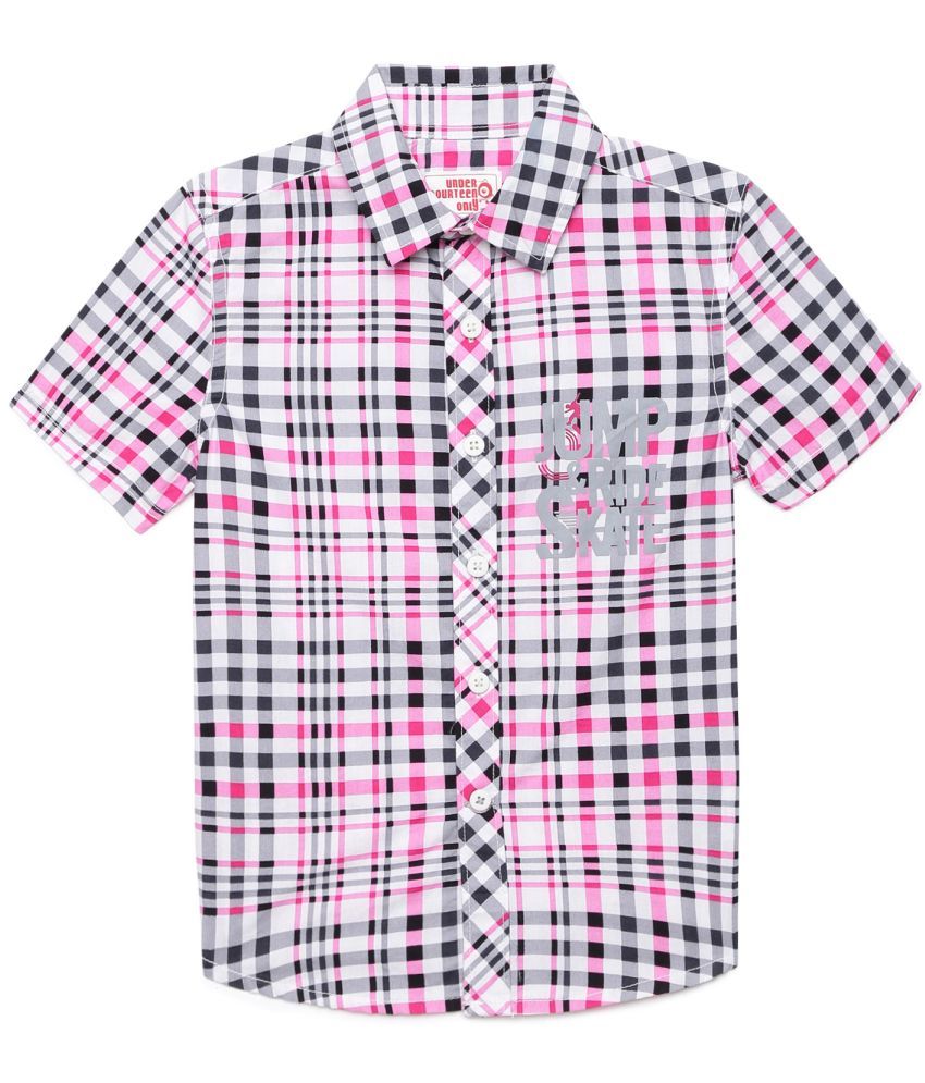     			BOYS WOVEN CHECKS HALF SLEEVE REGULAR FIT CASUAL SHIRT