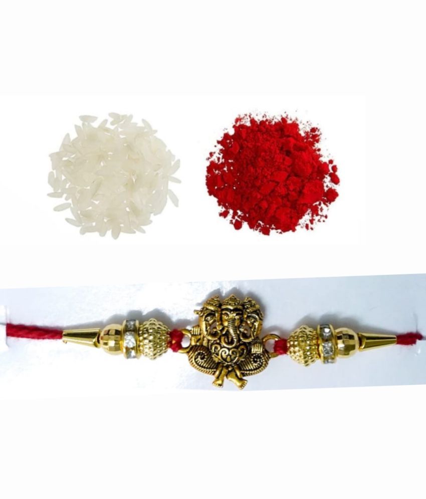     			Bhavya Sales Rakhi Set Gold Pack of 1