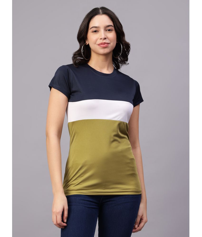     			Diaz Green Cotton Blend Regular Fit Women's T-Shirt ( Pack of 1 )