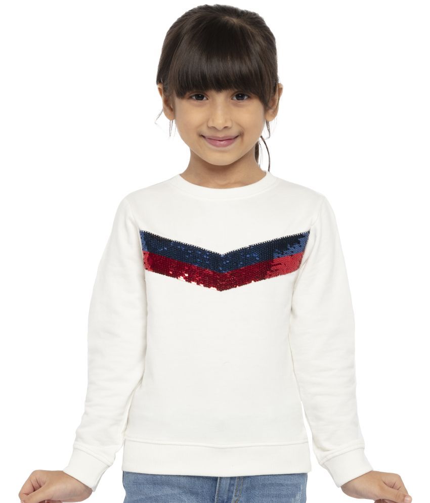     			Under Fourteen Only Girls Cotton Sweatshirt ( Off White )