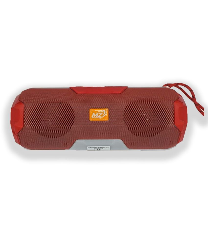     			MZ MZ 006 10 W Bluetooth Speaker Bluetooth v5.0 with USB,SD card Slot,Aux,3D Bass Playback Time 8 hrs Red