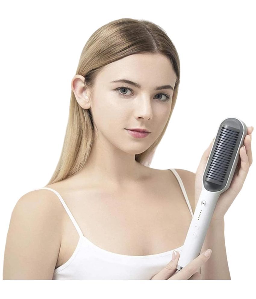     			Shopeleven Hair Straightener White Hair Straightener