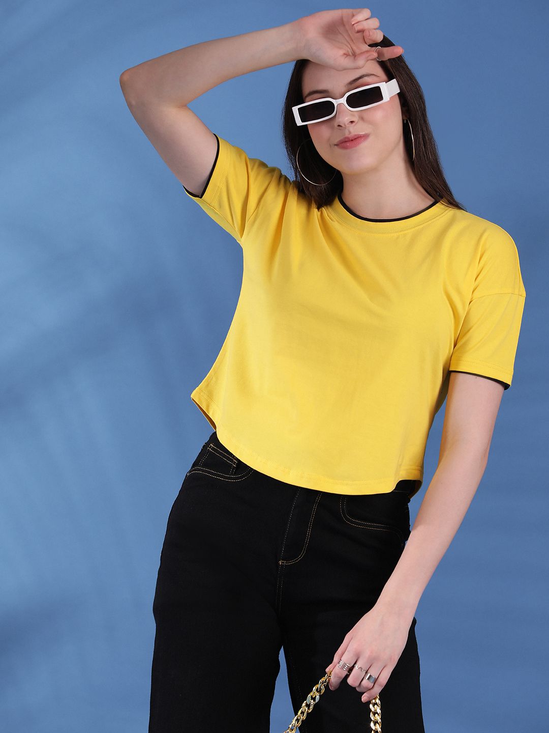     			EPPE Yellow Cotton Croptop - Single