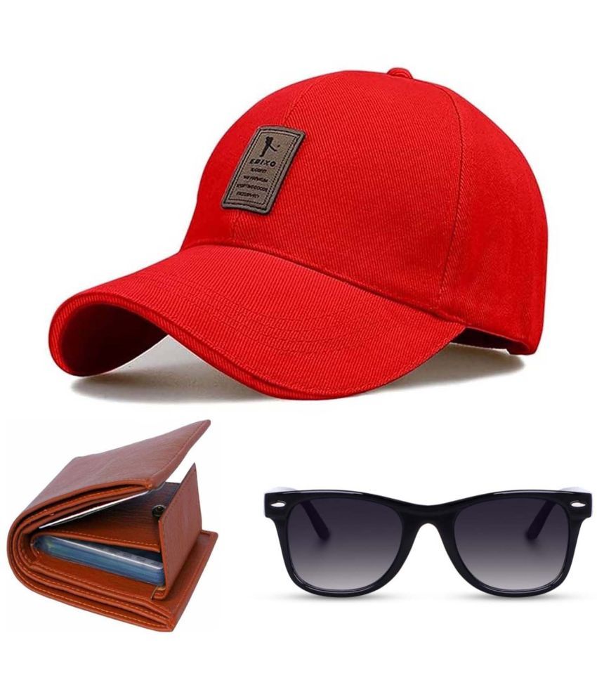     			Hills Boro Red Cotton Men's Cap ( Pack of 1 )