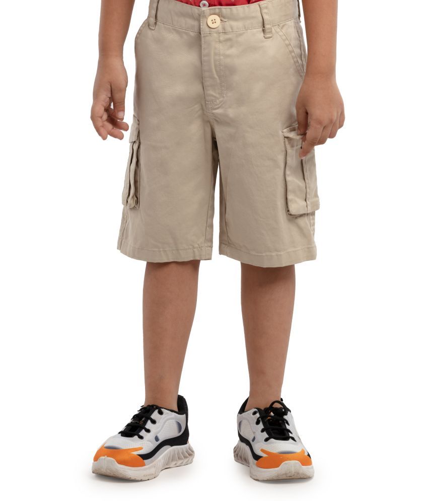     			Under Fourteen Only Pack of 1 Cotton Shorts For Boys ( Khaki )