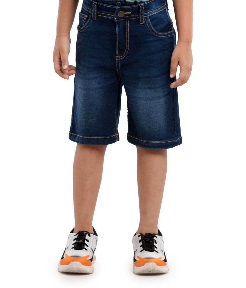     			Under Fourteen Only - Navy Blue Cotton Boys Shorts ( Pack of 1 )