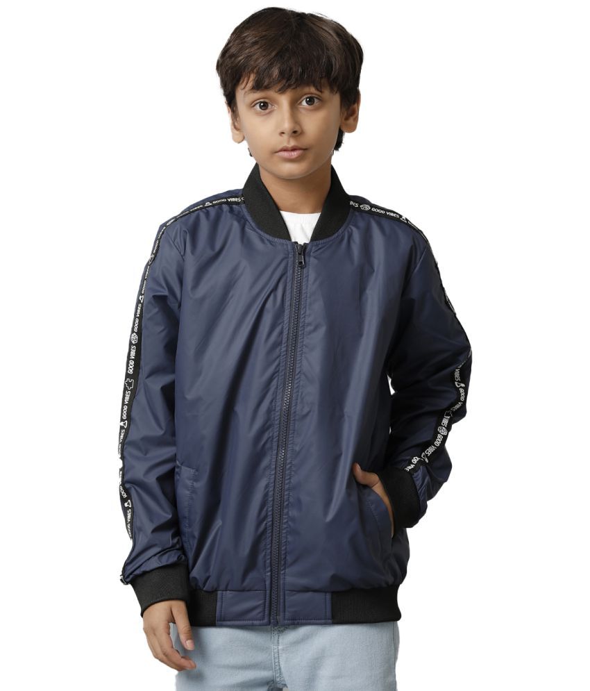     			Under Fourteen Only Boys Polyester Casual Jacket ( Navy , Pack of 1 )