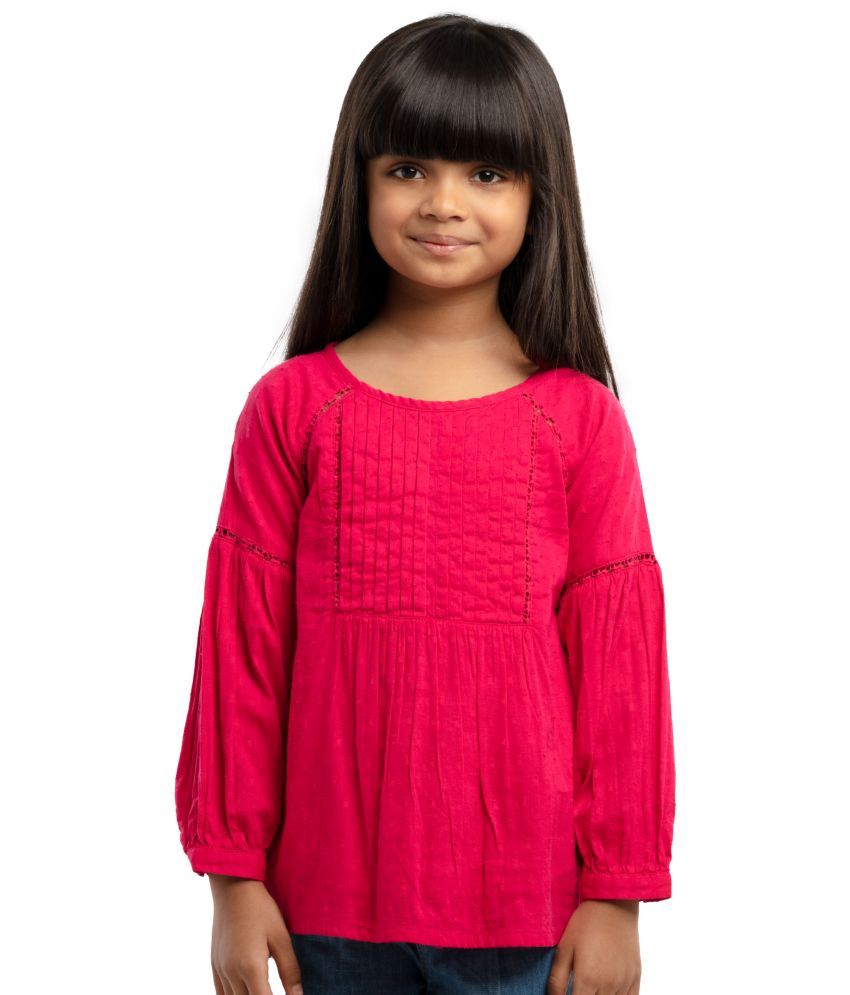     			Under Fourteen Only Pink Cotton Girls Top ( Pack of 1 )