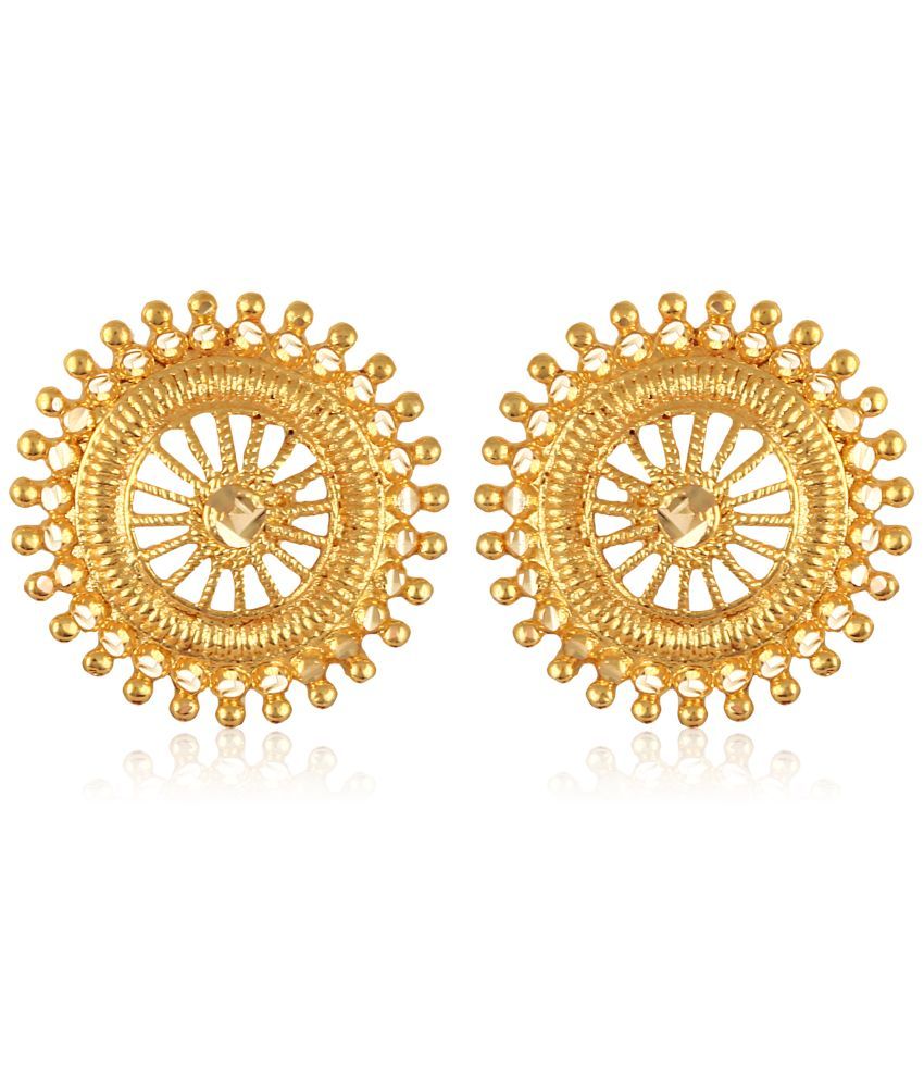     			VIVASTRI Golden Stud Earrings ( Pack of 1 )