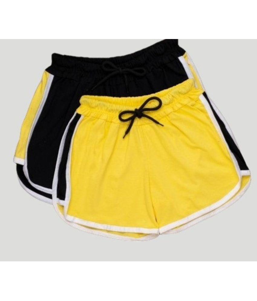     			powermerc Cotton Hot Pants - Yellow Pack of 2