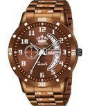 LimeStone Brown Metal Analog Men's Watch